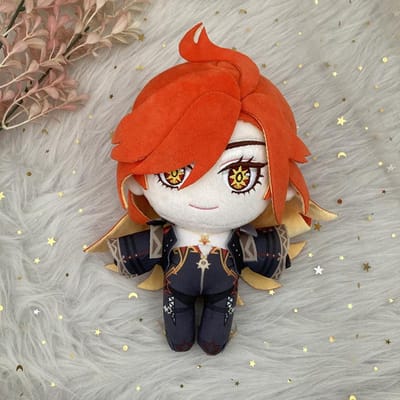 20cm Genshin Impact Pyro Archon Mavuika Pluche Pop Kussens Cosplay Cartoon Rekwisieten Accessoires Volwassenen Kinderen Kerstcadeaus 20cm red