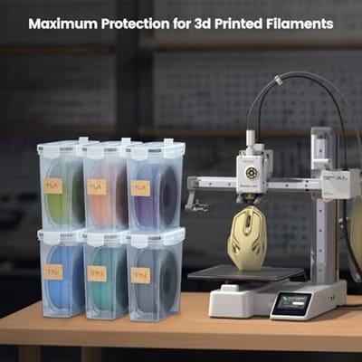 Filament opslagboxen voor 3D-printen - Set van 4 waterdichte en stofdichte containers met droogmiddel
