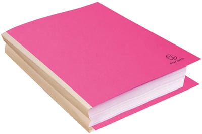 Exacompta 10x ROCK''S Pak van 10 dossiermappen met balg en linnen rug -320g/m2 - 24x32cm - - Roze - 416003E