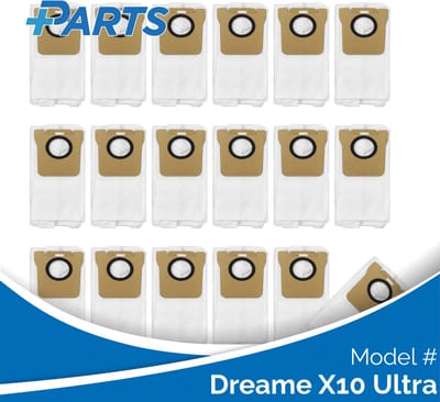 Dreame X10 Ultra Stofzakken (18 Stuks, Plus.Parts® alternatief voor RDB3)