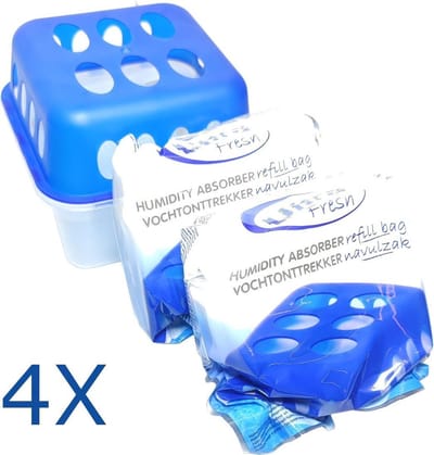 4X vochtopnemer met 8x 400gr zakjes