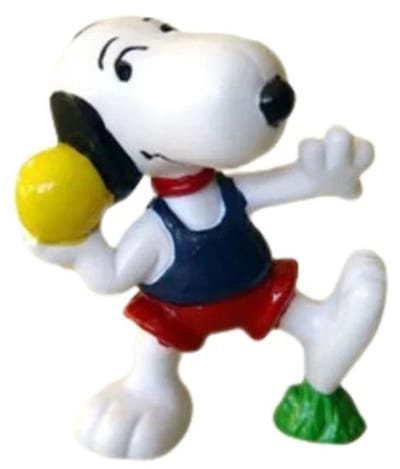 Snoopy / Peanuts speelfiguurtje - Kogelstoter - Schleich - 7 cm