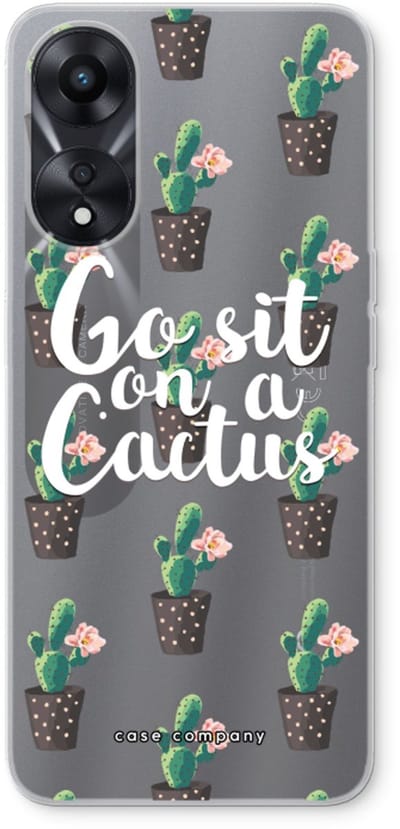 Case Company® - Hoesje geschikt voor Oppo A78 5G hoesje - Cactus quote - Soft Cover Telefoonhoesje - Bescherming aan alle Kanten en Schermrand