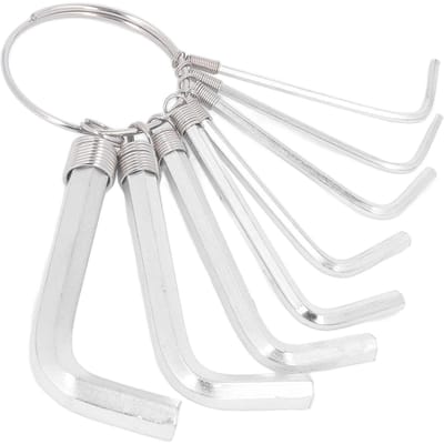 8-delige Zeskant Sleutel Set Metrisch 1,5 2 2,5 3 3,5 4 5 6 mm Chroomstaal Ambachtsman Handgereedschap white
