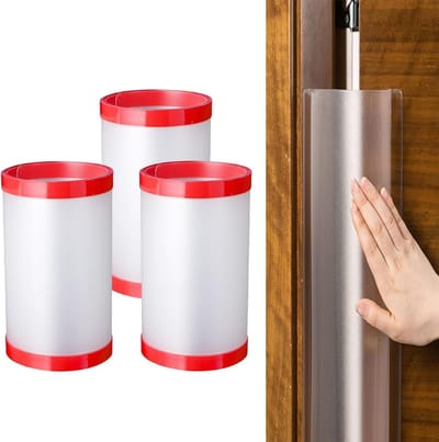Set van 3 Transparante Deurklem Bescherming - Zelfklevende Deurbescherming voor Kinderdagverblijf, Klaslokaal en Slaapkamer (17 x 120 cm) - Duurzaam en Veilig