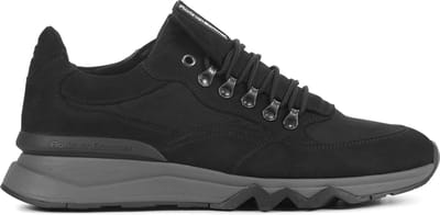 Floris van Bommel Sneakers Heren - Lage sneakers / Herenschoenen - Leer - SFM-10135 - Zwart - Maat 42
