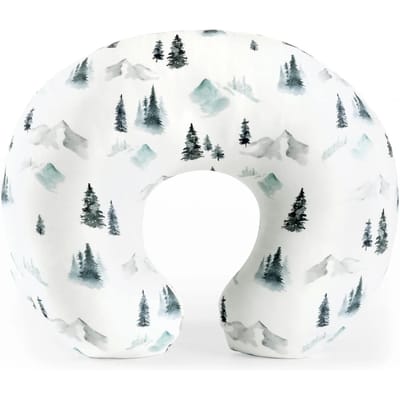 Housse d'oreiller d'allaitement extensible respirante Coussin de soutien pour bébé détachable Aide polyvalente pour bébé assis pour la maison/voyage 0-12 mois