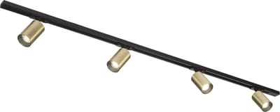 Lumidora Railspot 74946 - AREZZA - 4 Lichts - GU10 - Zwart - Goud - Messing (kleur) - Metaal