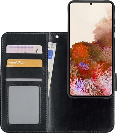 Hoesje - 2 in 1 - Geschikt voor Samsung Galaxy S20 - Met Uitneembare Hard Cover - Bookcase - Wallet Case - Met Pasjeshouder - Book Case - Uitneembaar - Pashouder - Kunstleer - Zwart