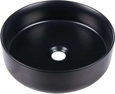 TEBAR - Wastafel - Zwart - 40 cm - Keramiek
