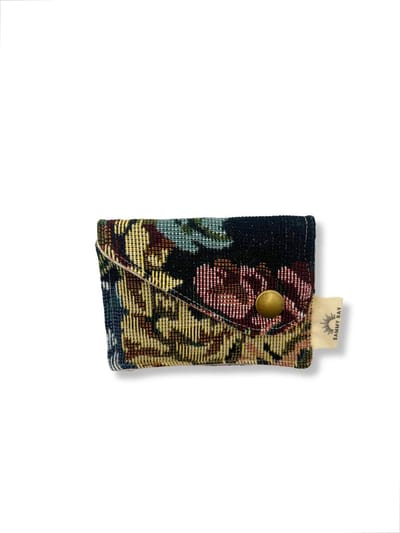 Portemonnee - Vintage bloemen - Mini portemonnee dames - Portefeuille dames - Duurzaam cadeau - Cadeau voor vrouwen verjaardag - Cadeau voor haar - Cadeau voor vriendin - Handmade cadeau