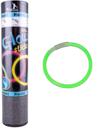Glow in the dark armbandjes - 100x - groen - 25 cm - neon glow - oplichtende sieraden
