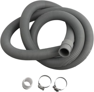 Afvoerslang - Wasmachine slang - Apparaten Plaatsen - Verlengstuk Kit - 200 cm - Grijs