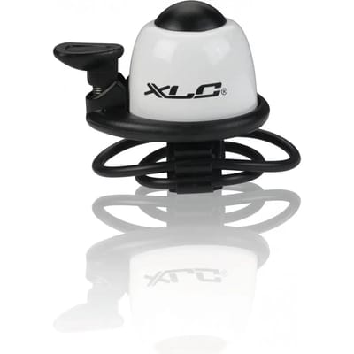 XLC DD-M07 Mini Fietsbel - Elastiek Bevestiging - Wit - 22,3 tot 31,8 mm