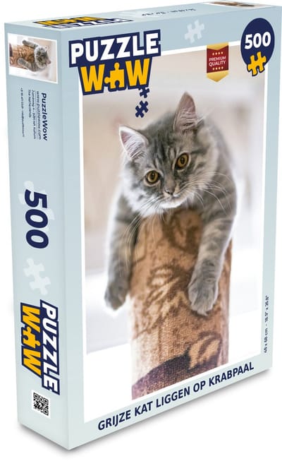 Puzzel Kat - Krabpaal - Ogen - Legpuzzel - Puzzel 500 stukjes
