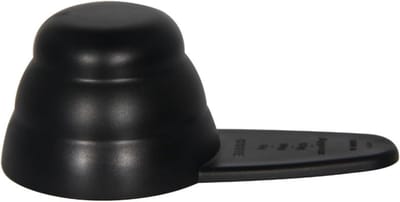 Koffie Maatlepel - Portie Controle - Perfecte Koffie - Gegraveerde Gram Markeringen - 9 x 5 x 3.5 cm - Zwart