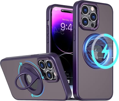 Hoesje Geschikt voor iPhone 15 Plus Hoesje - Backcover Geschikt voor MagSafe - Paars