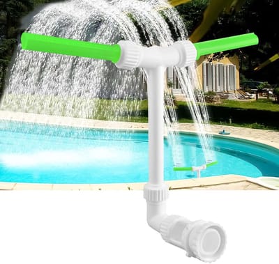 Verstelbare Tuinfontein voor Zwembaden, Dubbele Sprinkler met Adapter, Hoge Druk Waterstraal voor Buiten en Tuin