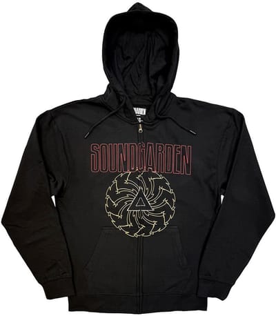 Soundgarden - Spiral & Logo Vest met capuchon - S - Zwart
