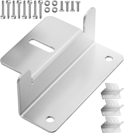 Zonnepaneel Houder - Montagebeugel Hoekset - Zelf Installeren - Aluminium Roestvrij - 4 Stuks - Grijs