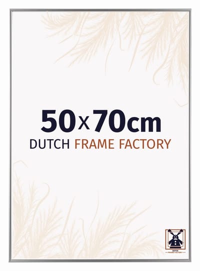 Fotolijst 50x70 cm - Kunststof - Zilver Hoogglans - Easy