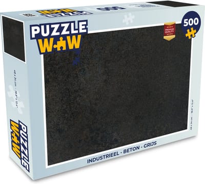 Puzzel Industrieel - Beton print - Grijs - Structuren - Retro - Legpuzzel - Puzzel 500 stukjes