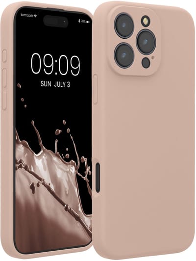 kwmobile telefoonhoesje geschikt voor Apple iPhone 16 Pro Max - TPU backcover met siliconen coating - Smartphone case in oudroze