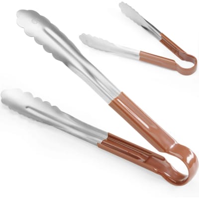 HENDI Serveertang – HACCP norm – 250 mm – Bruin – Roestvast staal
