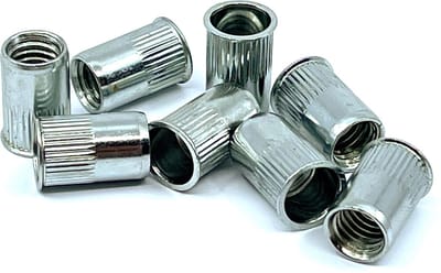 TQ4U draadbus - Inslagmoer - Blindklinkmoer - M8 x 16 mm - verzinkt - Ø 9.8 mm - flens Ø 11 mm - 8 STUKS
