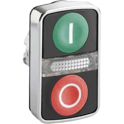 Schneider Electric ZB4BW7A3741 Harmony ZB4BW7A3741 Dubbele drukknop Verlicht 2 knoppen Groen, Rood 1 stuk(s) Single