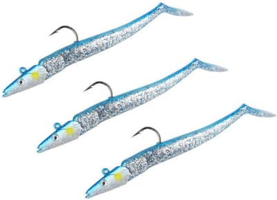 Zacht vis aas - Swimbaits kunstaas - Vissen op baars - Afneembare staart - 11 cm 19 gram - Blauwe glitter