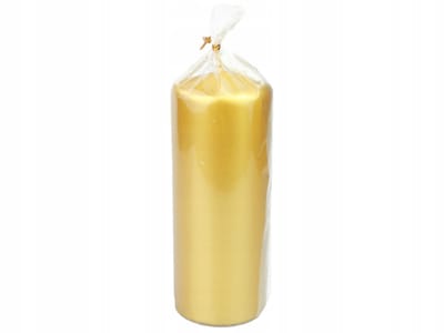 Gouden Cilinder Kaars 120x60mm - Sfeervolle Decoratie