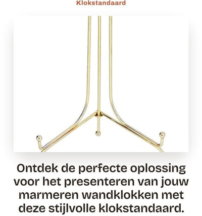 Dailygoods- Klokstandaard Metalen Beugel - Display Standaard - Wandklok Standaard - Geschikt Voor 10-12 Inch - Driedimensionaal Ontwerp - Modern Decor - Displaystandaard