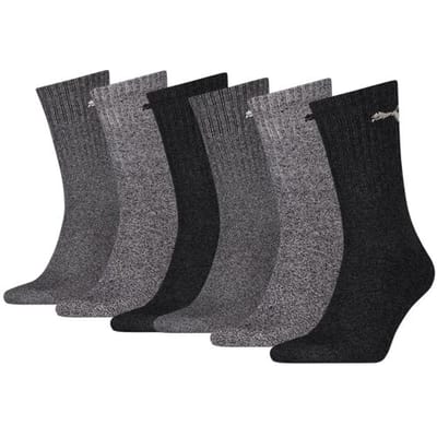 Puma Sportsokken Antraciet /Grey- 6 paar Puma sportsokken - Unisex - Maat 47/49