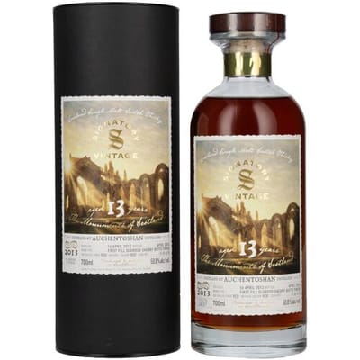 Ondertekenaar Vintage Signatory Vintage AUCHENTOSHAN 13 Years Old 1st Fill Oloroso Sherry Butt Monuments 2013 50,8% Vol. 0,7l in geschenkverpakking