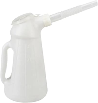 Brandstof jerrycan - Oliekan schenktuit - Motorolie bijvullen - Lekvrij HDPE materiaal - 2L - Grijs