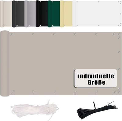 Privacy Scherm - Balkon Zeil - Buiten Leven - Weerbestendig - 110 x 1000 cm - Taupe