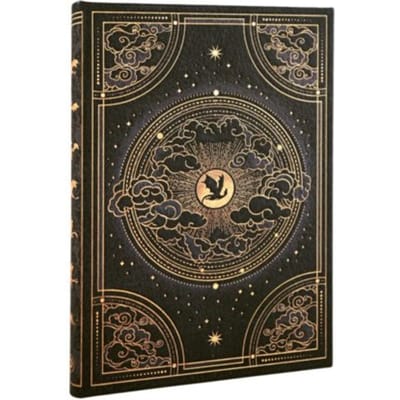 Paperblanks cahier fourth wing: shadows of navarre, hardcover, midi, gelinieerd