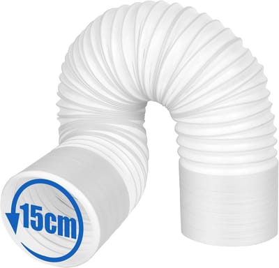 Flexibele Afvoerslang 150 mm voor Airco en Afzuiginstallaties - 2 Meter Wit PVC