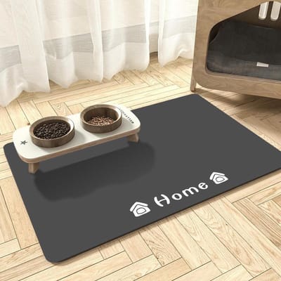 Huisdier Voermat Zachte Diatomeeënaarde Leer Absorberende Mat Hond en Kat Placemat Rubber Antislip Gemakkelijk te Hanteren 30 * 40CM