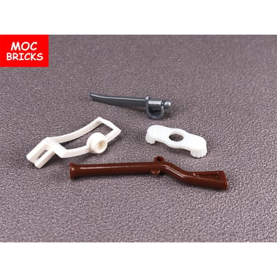 6 sets/partij MOC Blokken Piraat Vuursteen Musket Keizerlijke Soldaat Wapen Pistool 2561 Educatieve Figuren Blokken Kinderen Cadeaus Poppen