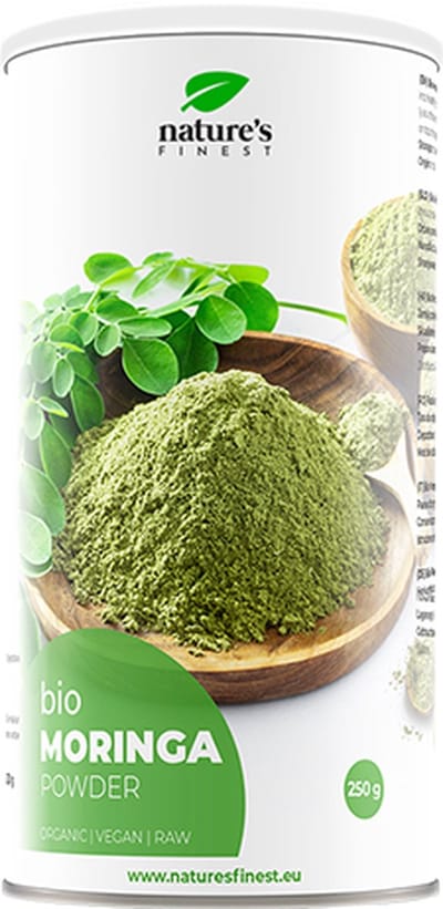 Nature's Finest Moringa Poeder Bio – 100% Biologisch & Onbewerkt Superfood - Rijk aan Vitaminen, Mineralen, Eiwitten & Vezels - Versterkt Immuunsysteem & Ondersteunt Spijsvertering op Natuurlijke Wijze