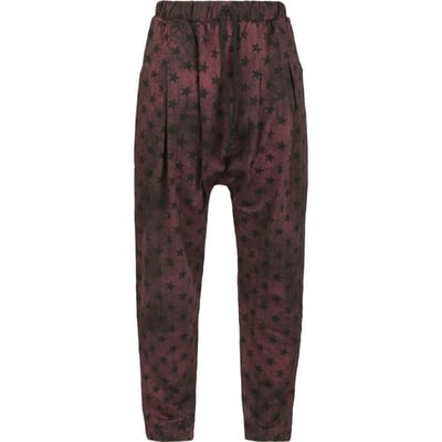 R.E.D. Rock-Engineered Design Bordeauxrode basic vrijetijdsbroek met sterrenprint - Dames - S