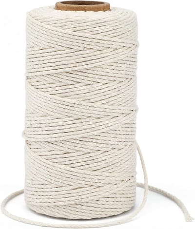 100m Katoenen Touw, 2mm Butcher's Touw voor Koken, Bakken, Creatieve Klussen en Tuinieren
