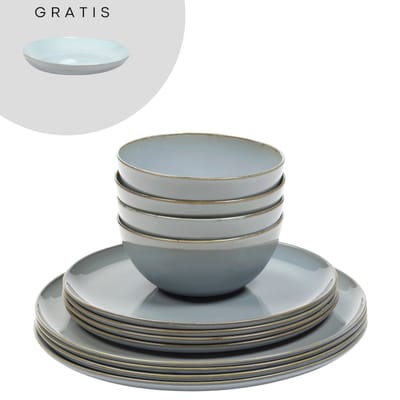 Serax Anita Le Grelle TERRES DE RÊVES Smoky Blue Serviesset (13 delig) 4 personen