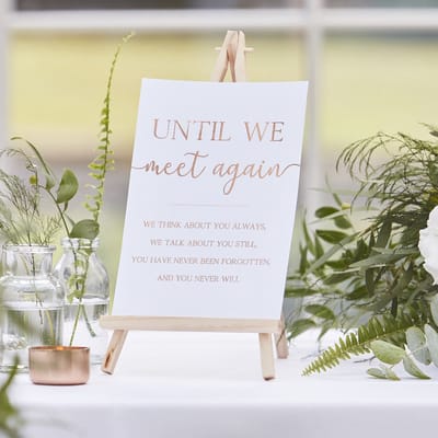 'Until We Meet Again' - Rosé Goud & Wit