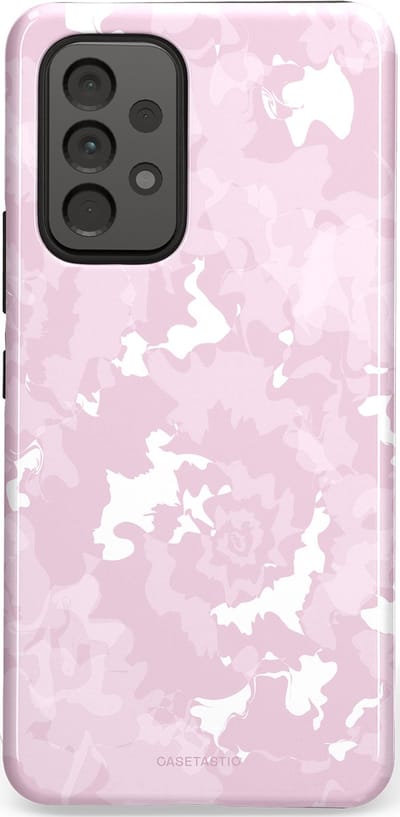 Casetastic Hoesje Geschikt voor Samsung A53 - Stijlvolle Beschermende Duo-layer Case - Roze wervels