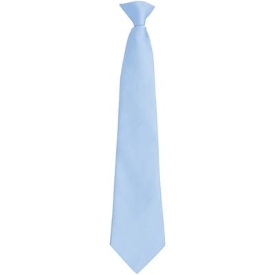 Premier Unisex volwassen kleuren modieuze effen Clip-On stropdas (Middenblauw)