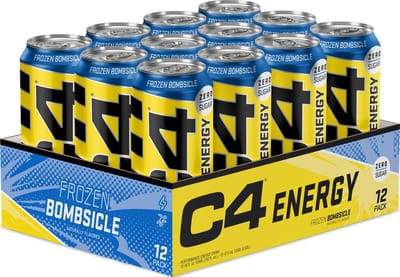 C4 Original Carbonated - Pre Workout - Ready-to-Drink - 12 stuks (6000 ml) - Frozen Bombsicle