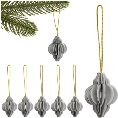 Springos Kersthanger | Opvouwbaar | Grijs | 4 cm | 6 Stuk